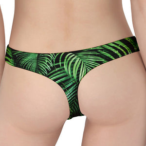 Tropical Palm Leaf Print Women's Thong