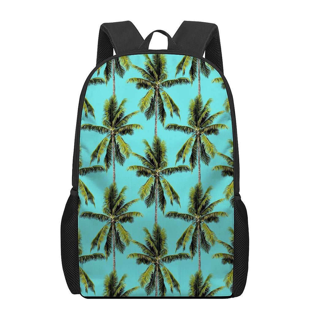 Tropical Palm Tree Pattern Print 17 Inch Backpack