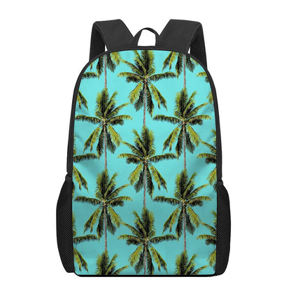 Tropical Palm Tree Pattern Print 17 Inch Backpack