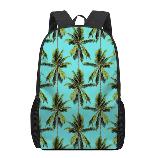 Tropical Palm Tree Pattern Print 17 Inch Backpack