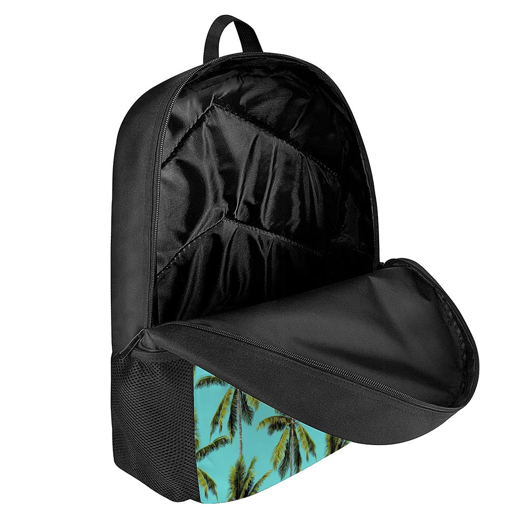 Tropical Palm Tree Pattern Print 17 Inch Backpack