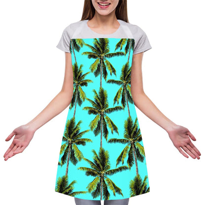Tropical Palm Tree Pattern Print Adjustable Apron