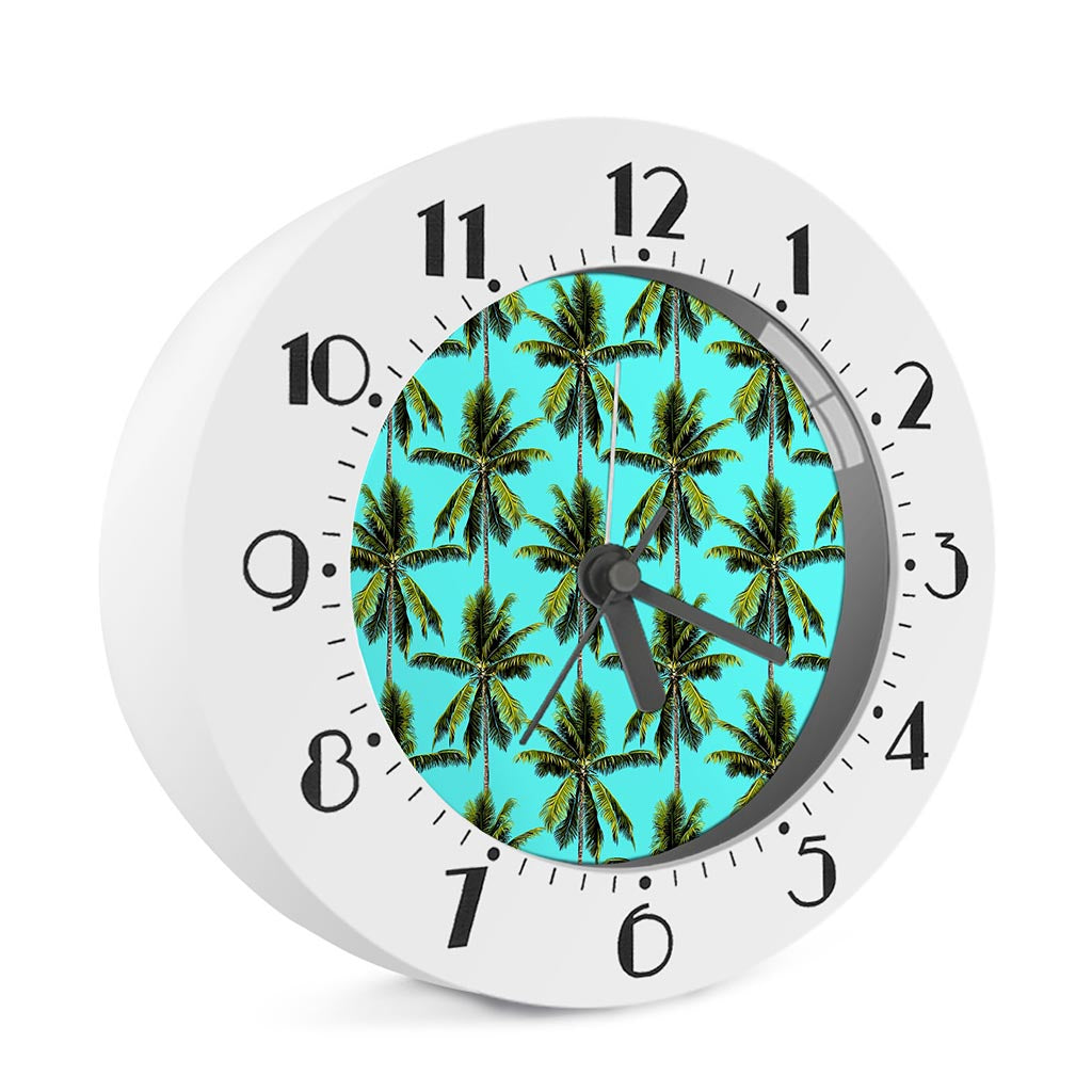 Tropical Palm Tree Pattern Print Alarm Clock