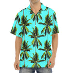 Tropical Palm Tree Pattern Print Aloha Shirt