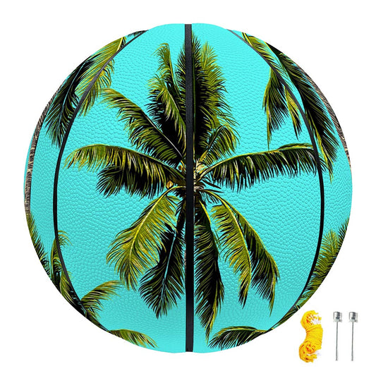 Tropical Palm Tree Pattern Print Basketball