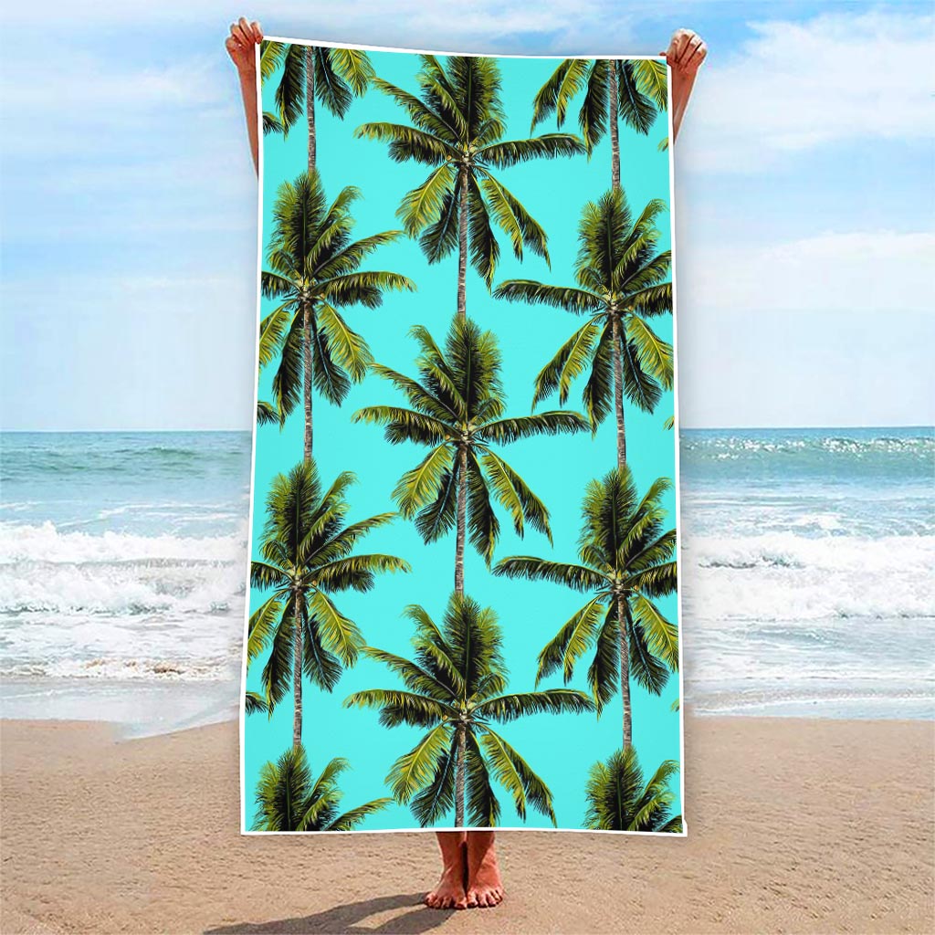 Tropical Palm Tree Pattern Print Beach Towel