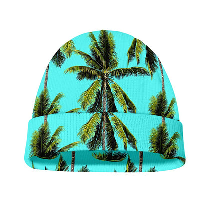 Tropical Palm Tree Pattern Print Beanie