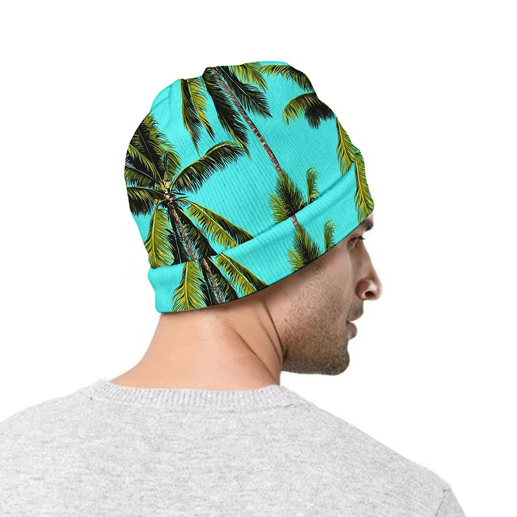 Tropical Palm Tree Pattern Print Beanie