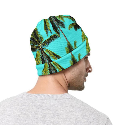 Tropical Palm Tree Pattern Print Beanie