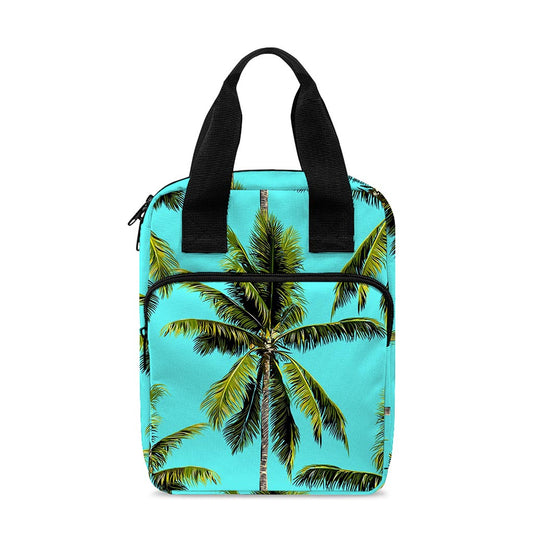 Tropical Palm Tree Pattern Print Bible Tote Bag