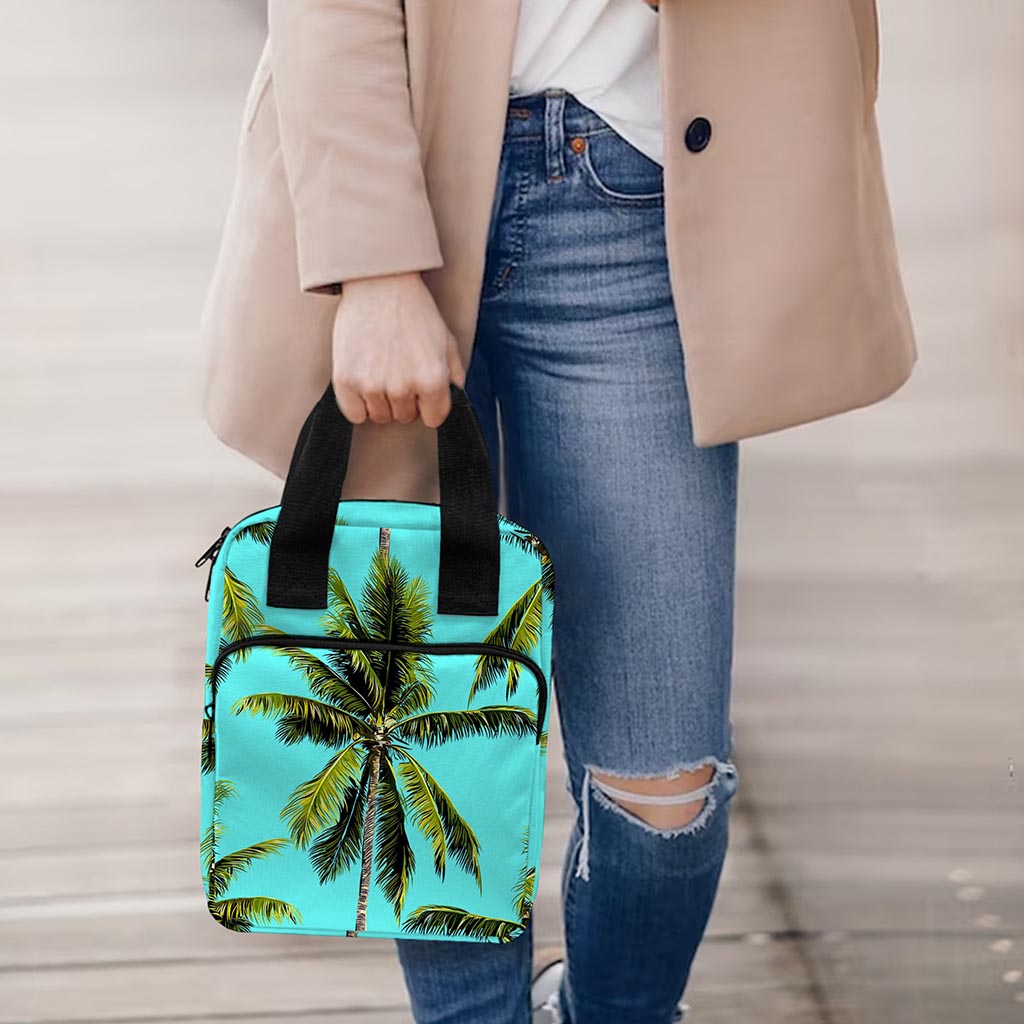 Tropical Palm Tree Pattern Print Bible Tote Bag