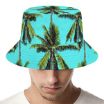 Tropical Palm Tree Pattern Print Bucket Hat