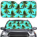 Tropical Palm Tree Pattern Print Car Windshield Sun Shade