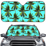 Tropical Palm Tree Pattern Print Car Windshield Sun Shade