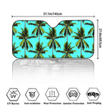 Tropical Palm Tree Pattern Print Car Windshield Sun Shade