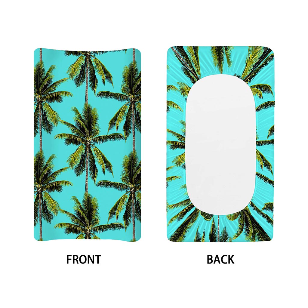 Tropical Palm Tree Pattern Print Changing Pad Cover