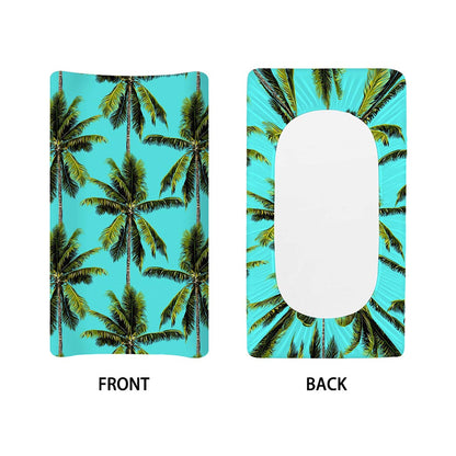 Tropical Palm Tree Pattern Print Changing Pad Cover