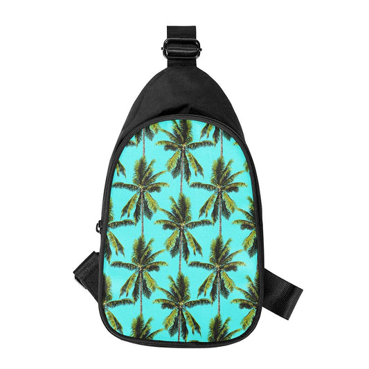 Tropical Palm Tree Pattern Print Chest Bag