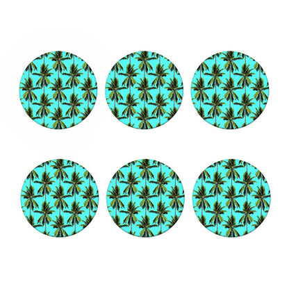 Tropical Palm Tree Pattern Print Coaster Set