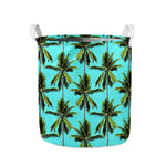 Tropical Palm Tree Pattern Print Collapsible Laundry Basket