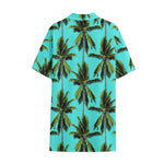 Tropical Palm Tree Pattern Print Cotton Hawaiian Shirt