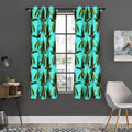 Tropical Palm Tree Pattern Print Grommet Curtain Panels