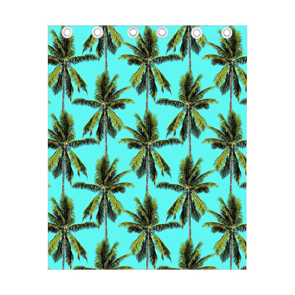 Tropical Palm Tree Pattern Print Curtain