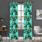 Tropical Palm Tree Pattern Print Curtain