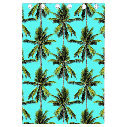 Tropical Palm Tree Pattern Print Curtain