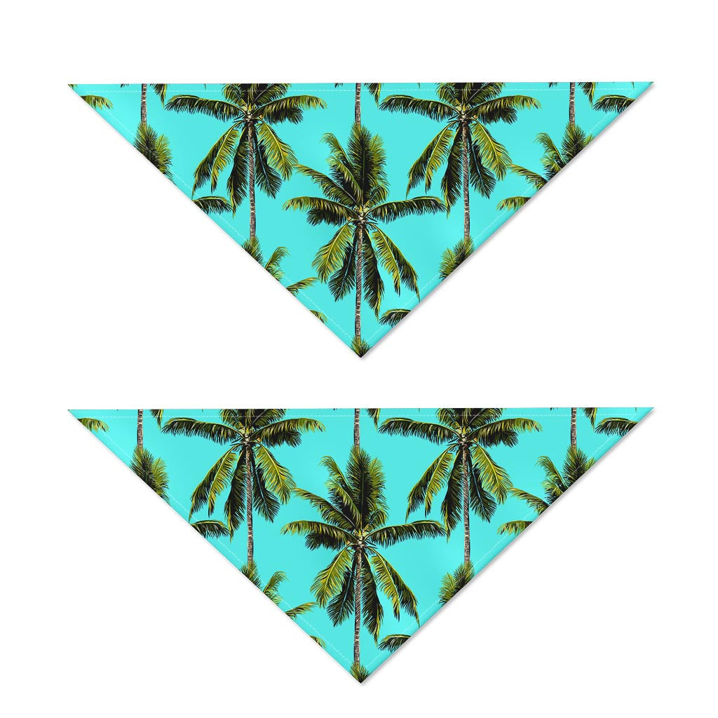 Tropical Palm Tree Pattern Print Dog Bandana