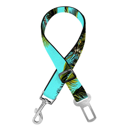 Tropical Palm Tree Pattern Print Dog Seat Belt