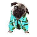 Tropical Palm Tree Pattern Print Dog Zip Up Hoodie