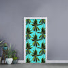 Tropical Palm Tree Pattern Print Door Sticker