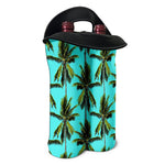 Tropical Palm Tree Pattern Print Double Neoprene Wine Tote