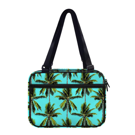 Tropical Palm Tree Pattern Print Double Strap Bible Bag