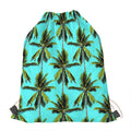 Tropical Palm Tree Pattern Print Drawstring Bag