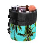 Tropical Palm Tree Pattern Print Drawstring Makeup Bag