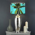 Tropical Palm Tree Pattern Print Drum Lamp Shade