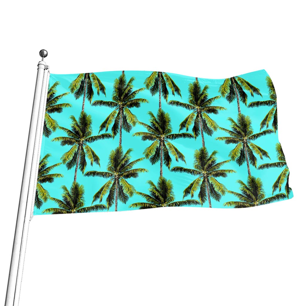 Tropical Palm Tree Pattern Print Flag