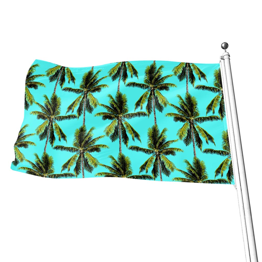 Tropical Palm Tree Pattern Print Flag