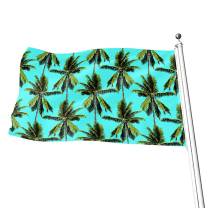 Tropical Palm Tree Pattern Print Flag