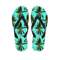 Tropical Palm Tree Pattern Print Flip Flops