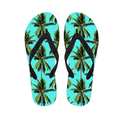 Tropical Palm Tree Pattern Print Flip Flops