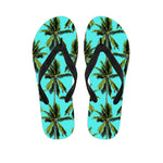 Tropical Palm Tree Pattern Print Flip Flops