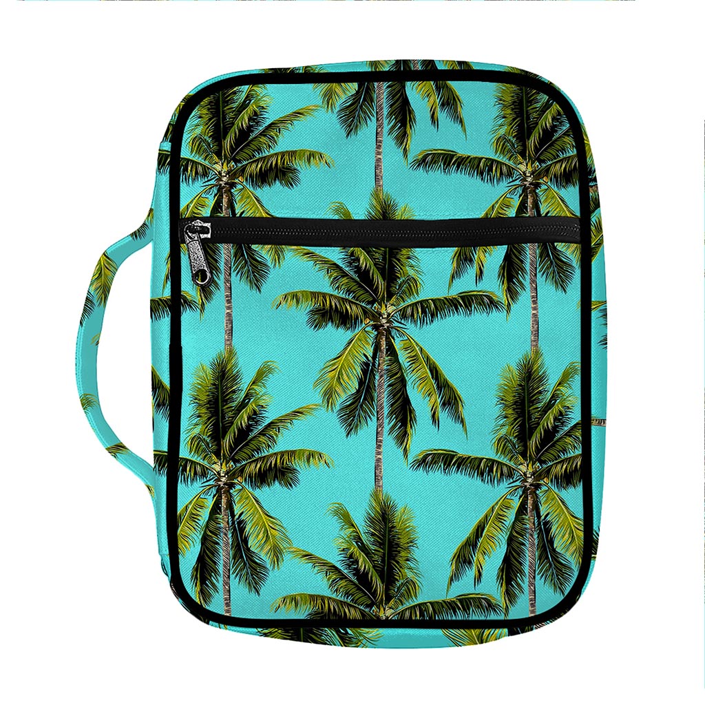 Tropical Palm Tree Pattern Print Front Pocket Bible Bag
