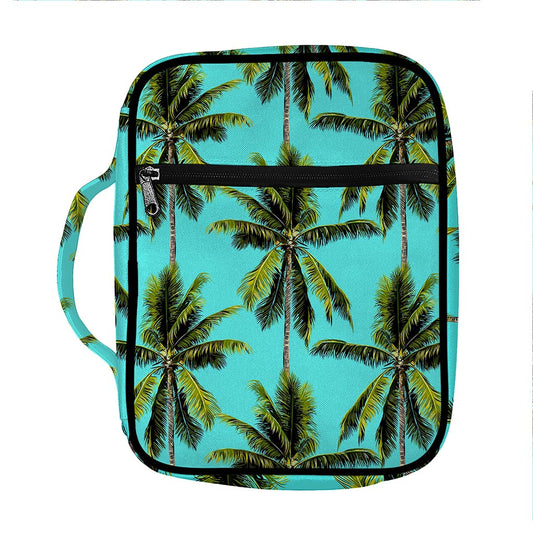Tropical Palm Tree Pattern Print Front Pocket Bible Bag