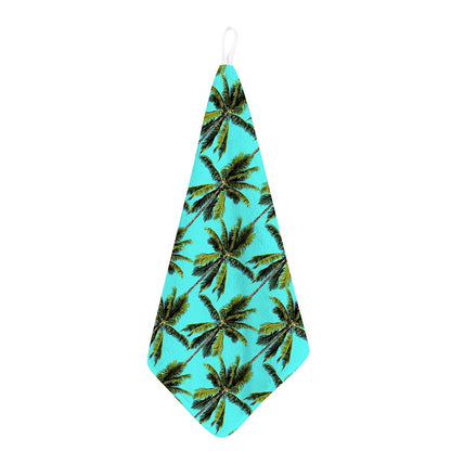 Tropical Palm Tree Pattern Print Hand Towel