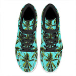 Tropical Palm Tree Pattern Print High Top Leather Sneakers