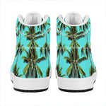 Tropical Palm Tree Pattern Print High Top Leather Sneakers