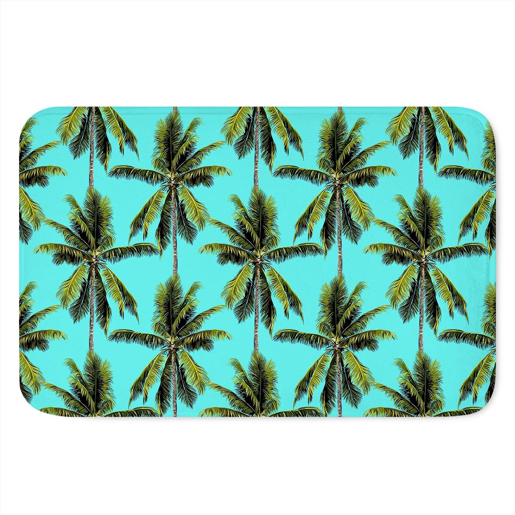Tropical Palm Tree Pattern Print Indoor Door Mat